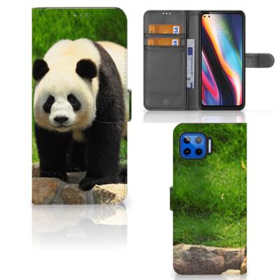 Motorola Moto G 5G Plus | Telefoonhoesje | Met pasjeshouder | Panda