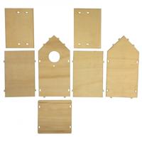 Rayher hobby/knutselen Vogelhuisje zelf bouwen - 2x stuks - Hout - DHZ