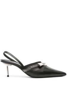 Coperni escarpins Zip 60 mm à bride arrière - Noir