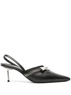 Coperni escarpins Zip 60 mm à bride arrière - Noir