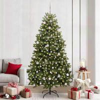 VidaXL Kunstkerstboom met 300 led groen 240 cm pvc en metaal