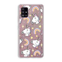 Rainbow Unicorn: Samsung Galaxy A51 5G Transparant Hoesje