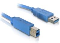 Delock USB-kabel USB 3.2 Gen1 (USB 3.0 / USB 3.1 Gen1) USB-A stekker, USB-B stekker 5.00 m Blauw Vergulde steekcontacten 82582