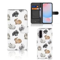 Telefoonhoesje | Met pasjeshouder | voor Samsung Galaxy A56 Konijntjes