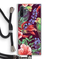 Papegaaien: Samsung Galaxy Note 10 Plus Transparant Hoesje met koord