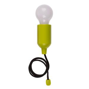 Treklamp LED licht - kunststof - groen - 15 cm - met koord van 90 cm