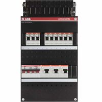 ABB 9 Groepenkast 3 fase 9 groepen 3 aardlekschakelaars 30mA hoofdschakelaar 40A HAD333333-222+H44