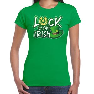 Luck of the Irish feest shirt / outfit groen voor dames - St. Patricksday 2XL  -