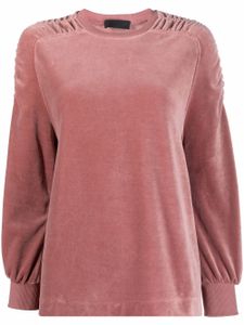 Alberta Ferretti sweat à fronces - Rose