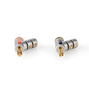 Nedis CAGC26990ME Banana Connector Male - Female Metal Silver