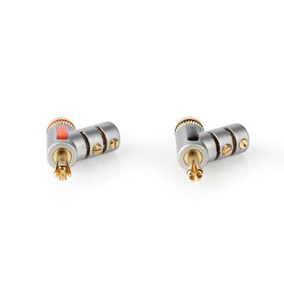 Nedis CAGC26990ME Banana Connector Male - Female Metal Silver
