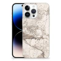 iPhone 14 Pro Max | TPU | Siliconen hoesje | Marmer Beige