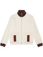 Gucci veste bomber à détails rayés - Blanc - thumbnail