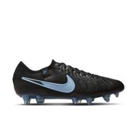 Nike Tiempo Legend 10 Elite IJzeren-Nop Voetbalschoenen (SG) Anti-Clog Zwart Lichtblauw