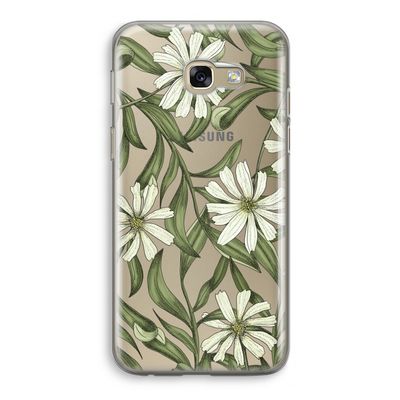 Wit bloemenpatroon: Samsung Galaxy A5 (2017) Transparant Hoesje