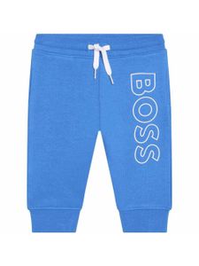 BOSS Kidswear pantalon à logo embossé - Bleu