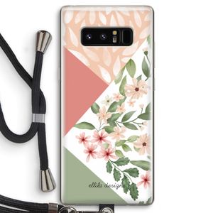 Sweet heaven geometrics: Samsung Galaxy Note 8 Transparant Hoesje met koord