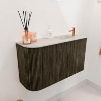 Toiletmeubel Mondiaz Joya Dlux | 71.6 cm | Meubelkleur Shadow | Faye wastafel Ostra Wasbak Rechts | 1 kraangat