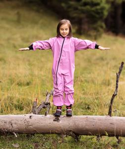 Waterproof Softshell Overall Comfy Baby Pink Jumpsuit