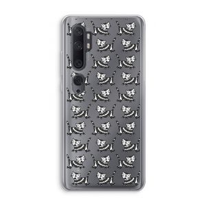 Zwarte poes: Xiaomi Mi Note 10 Transparant Hoesje