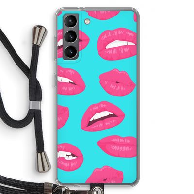 Bite my lip: Samsung Galaxy S21 Transparant Hoesje met koord