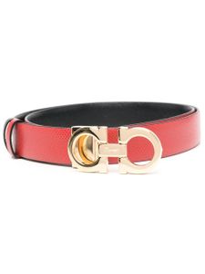 Ferragamo ceinture en cuir de veau à boucle Gancini - Rouge