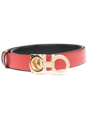 Ferragamo ceinture réversible Gancini - Rouge