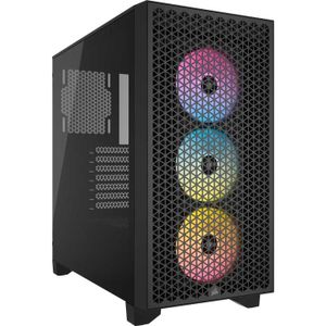 Corsair 3000D RGB AIRFLOW tower behuizing 2x USB-A | RGB | Tempered Glass