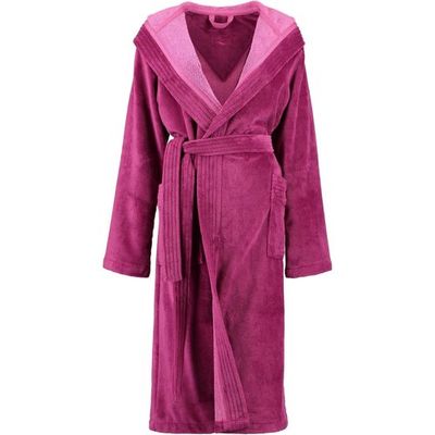 Cawö Cawö Dames Badjas met Capuchon 802 - Beere 48/50