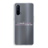 uw waarde daalt niet: OnePlus Nord CE 5G Transparant Hoesje