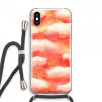 Lichte Wolken: iPhone XS Max Transparant Hoesje met koord