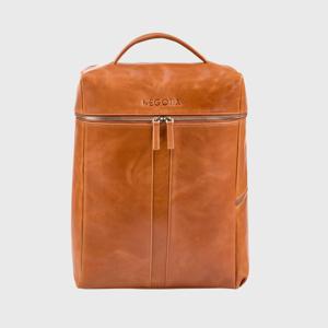 NEGOTIA Alpha Leren Travel Laptop Rugzak Leren rugtas 15.6 Bruin