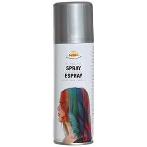 Carnaval verkleed haar verf/spray - zilver - spuitbus - 125 ml