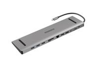 Sitecom CN-389 notebook dock & poortreplicator Bedraad USB 3.2 Gen 2 (3.1 Gen 2) Type-C Aluminium - thumbnail