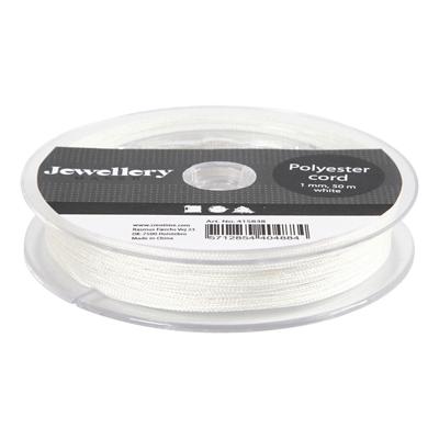 Creativ Company Polyester koord wit, 50m