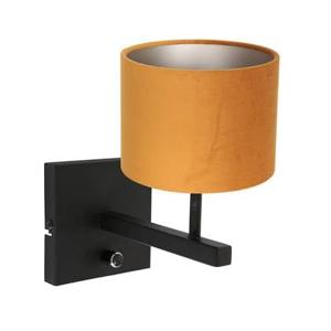 Steinhauer Stang wandlamp metaal kapdiameter: 20 cm geel