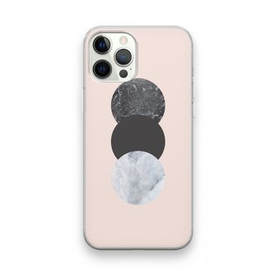 Marmeren cirkels: iPhone 12 Pro Transparant Hoesje
