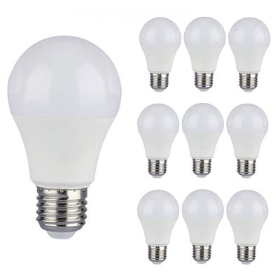 HOFTRONIC™ Set van 10 E27 LED Lampen - 8.5 Watt - 4000K Neutraal wit - Vervangt 60 Watt