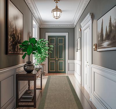 Design met groene rand Moderne vinyl tapijt Design met groene rand Moderne vinyl tapijt