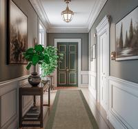 Design met groene rand Moderne vinyl tapijt