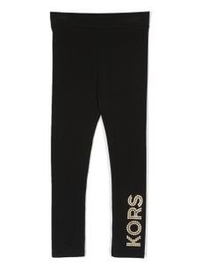 Michael Kors Kids legging en coton stretch à logo imprimé - Noir