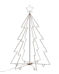 HEMA Kerstboom Met Piek 220 LED Lampjes 120x80 (zwart)