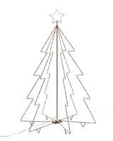 HEMA Kerstboom Met Piek 220 LED Lampjes 120x80 (zwart) - thumbnail