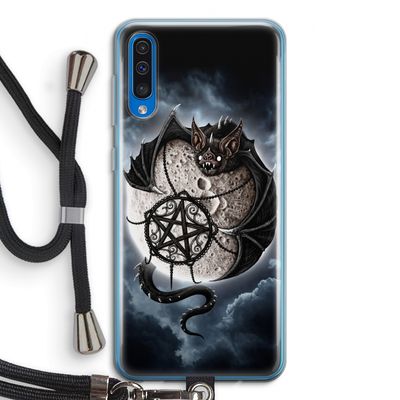 Volle maan: Samsung Galaxy A50 Transparant Hoesje met koord
