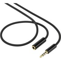 SpeaKa Professional SP-7870552 Jackplug Audio Verlengkabel [1x Jackplug male 3,5 mm - 1x Jackplug female 3,5 mm] 1.00 m Zwart Vergulde steekcontacten, - thumbnail