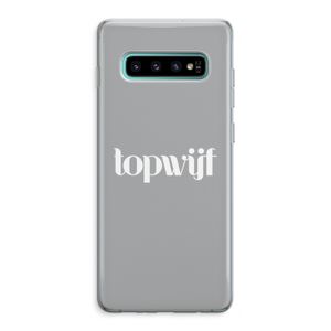 Topwijf Grijs Wit: Samsung Galaxy S10 Plus Transparant Hoesje