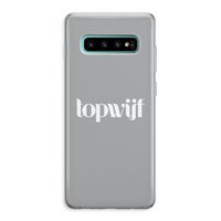 Topwijf Grijs Wit: Samsung Galaxy S10 Plus Transparant Hoesje