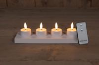 Set 4 St 3D Wick Inductive Rechargeable White Tealight - Annas collection Set 4 St 3D Wick Inductive Rechargeable White Tealight - Annas collection