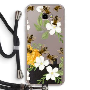 No flowers without bees: Samsung Galaxy J4 Plus Transparant Hoesje met koord