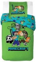 Minecraft Classic Crew Dekbedovertrek 140 x 200 cm - Katoen (70 x 90 cm) Minecraft Classic Crew Dekbedovertrek 140 x 200 cm - Katoen (70 x 90 cm)
